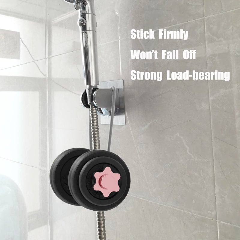 Lofekea Strong Adhesive and Waterproof Shower Head Holder, Adjustable Handheld Shower Holder Wall Mount Shower Bracket (Silver - 1 Pack) - Image 5